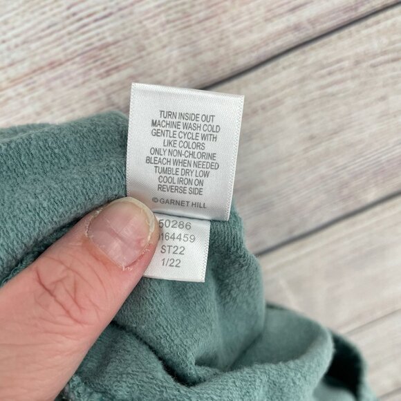 Garnet Hill Geometric Print Sweat Shorts Women's Size Large Green/Blue - Picture 6 of 8